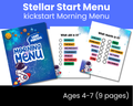 Stellar Start Morning Menu Workbook Printable