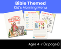 Bible Themed Morning Menu Workbook Printable