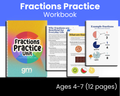Fractions Practice Workbook Printable