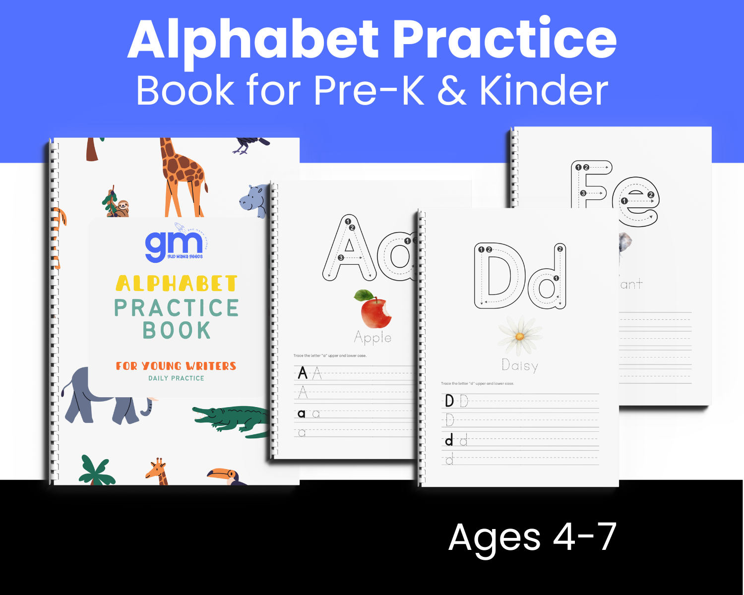 Alphabet Practice Book for Pre-K & Kinder Workbook Printable