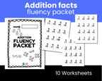 Addition and Subtraction Facts Packets Printable