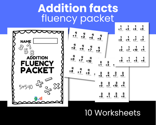 Addition and Subtraction Facts Packets Printable