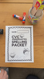 CVC Words Kinder Spelling Packet Printable